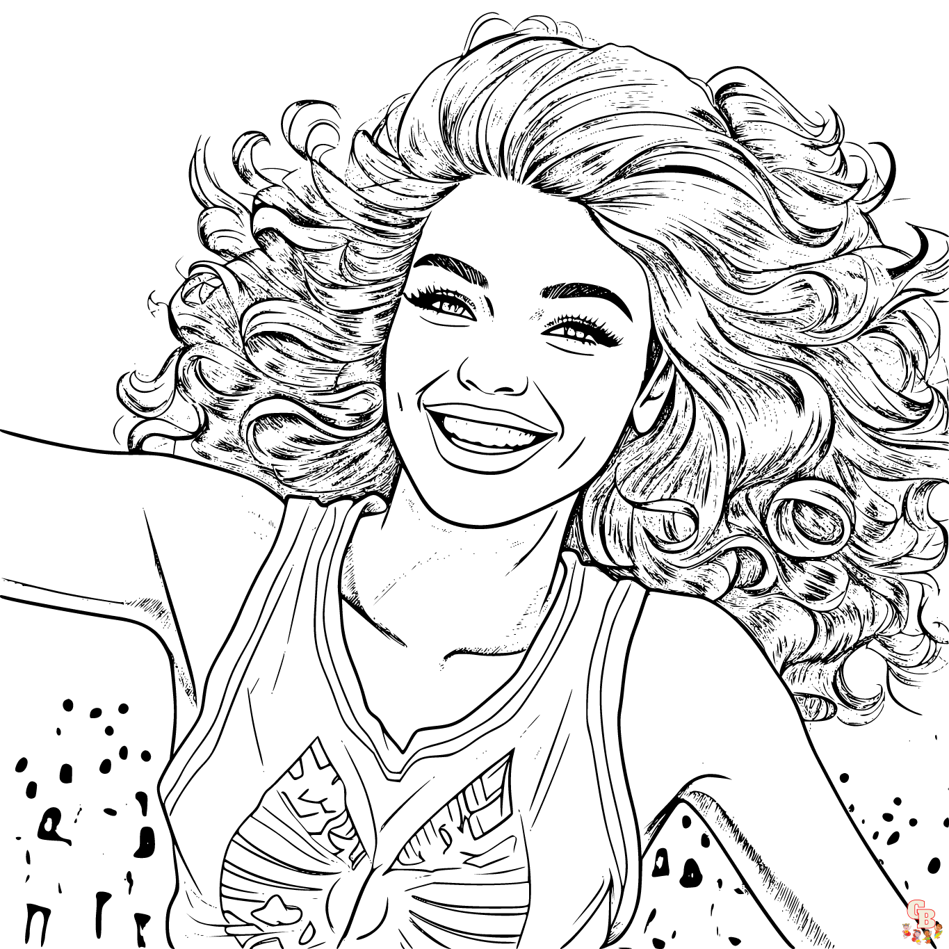 Printable cheerleader coloring pages free for kids and adults