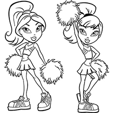 Beautiful free printable cheerleading coloring pages online