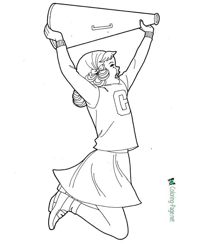 Cheerleader coloring pages