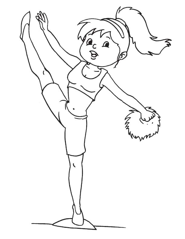 Coloring pages free printable cheerleading coloring pages