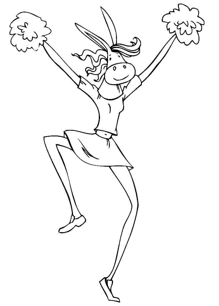 Cheerleader image coloring page