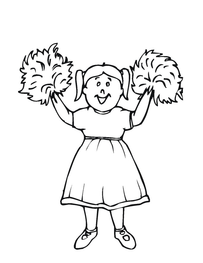 Free printable cheerleading coloring pages for kids