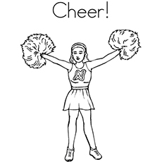 Beautiful free printable cheerleading coloring pages online