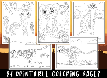Cheetah coloring pages printable cheetah coloring pages for kids boys girl