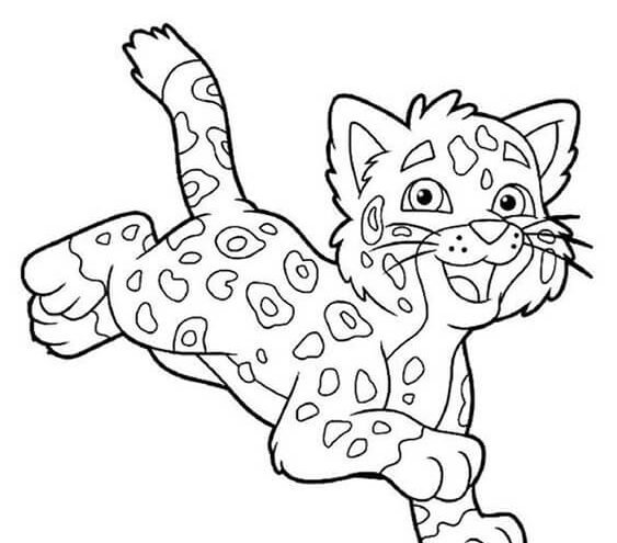 Free easy to print cheetah coloring pages