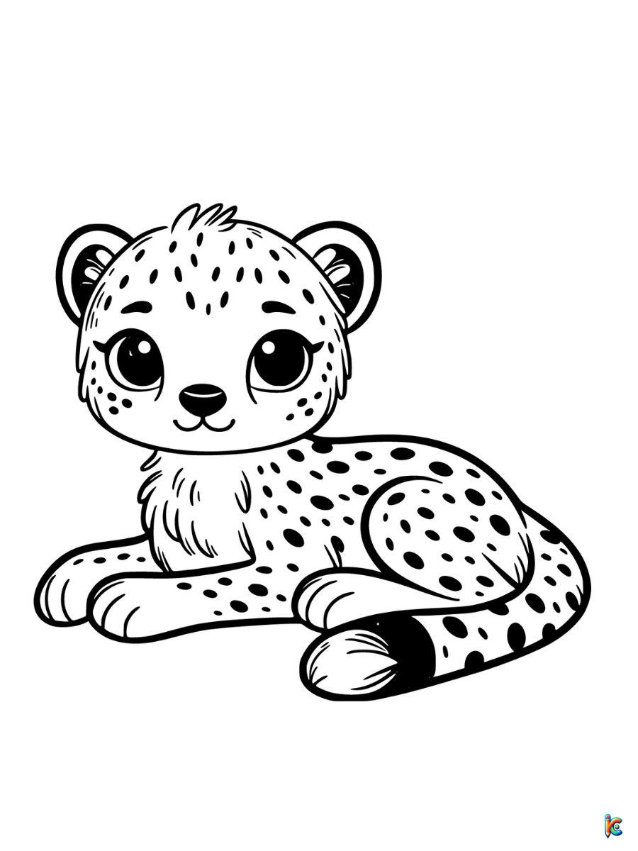 Cheetah coloring pages â