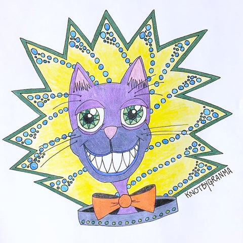Bow tie printable cat coloring page â knot by granma