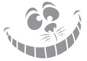 Cheshire cat pumpkin stencil printable