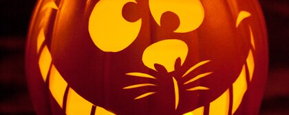 Cheshire cat pumpkin carving template