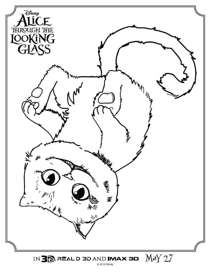 Alice through the looking glass coloring pages cat coloring book cat coloring page coloring pages