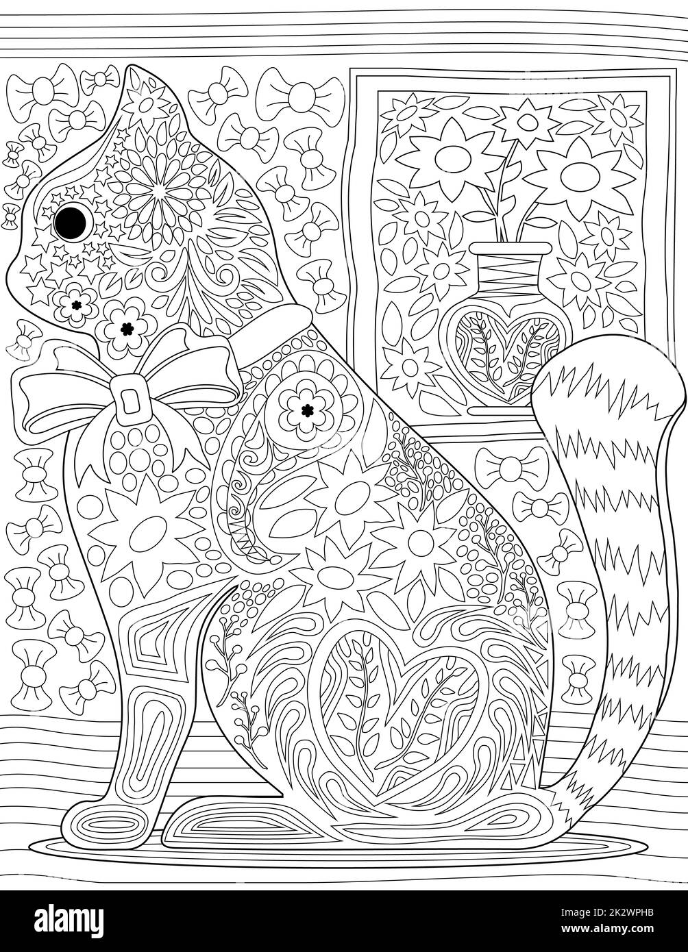Vector cat picture hi