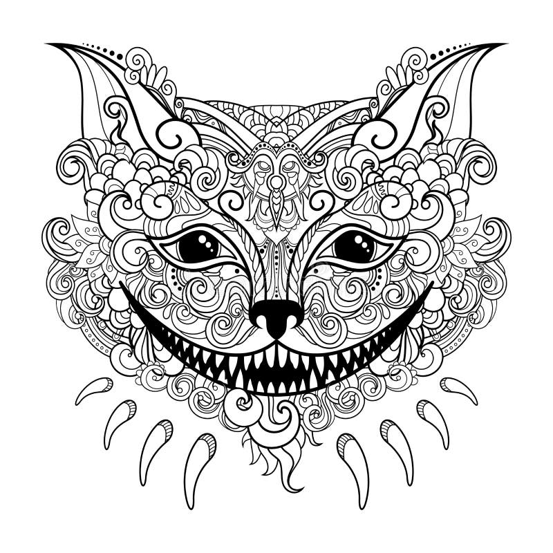 Vector decorative cheshire cat stock vector