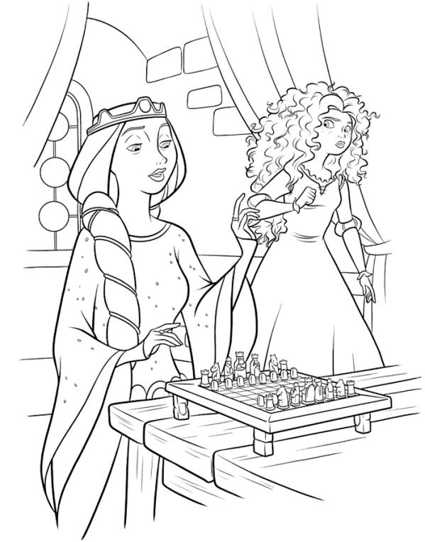 Chess coloring pages