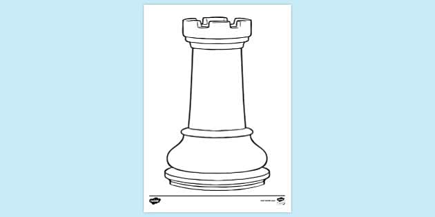 Chess colouring pages