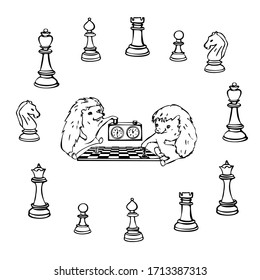 Thousand chess doodle royalty