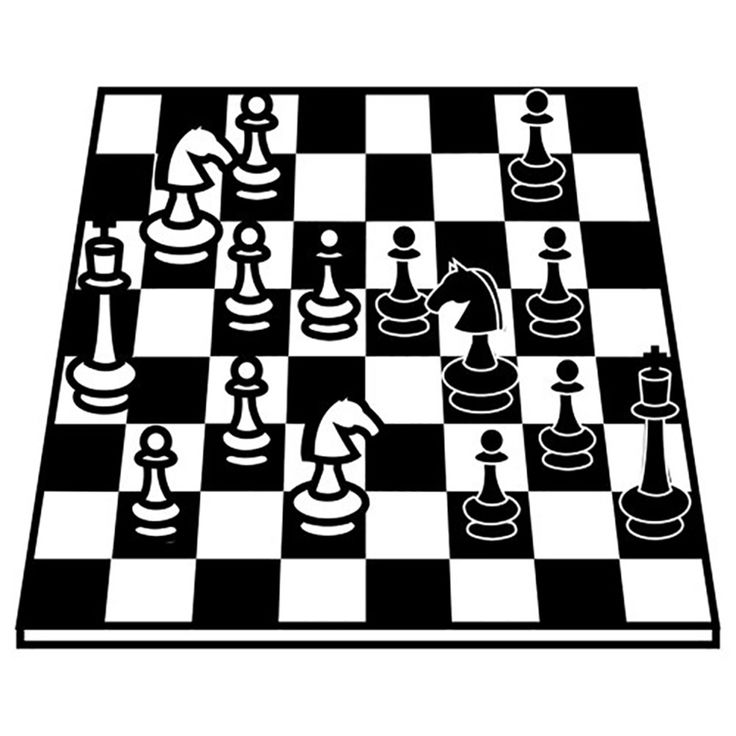 Chess coloring pages