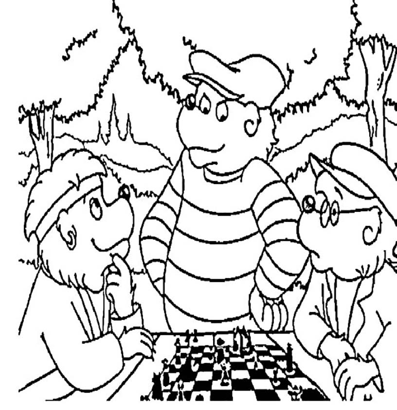 Chess coloring pages