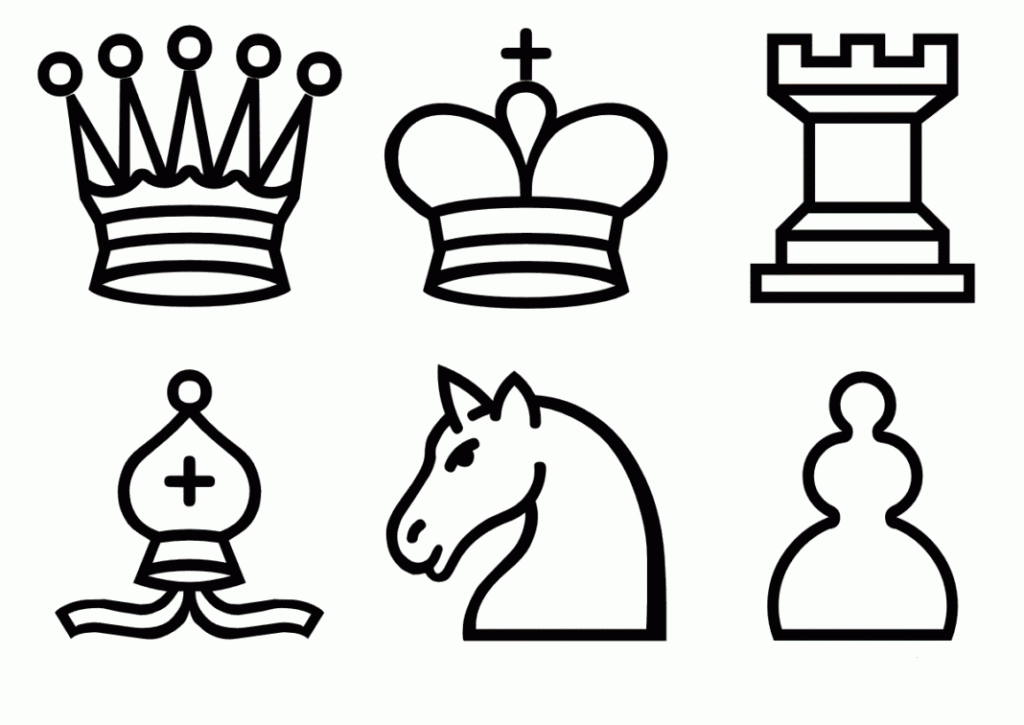 Chess coloring pages