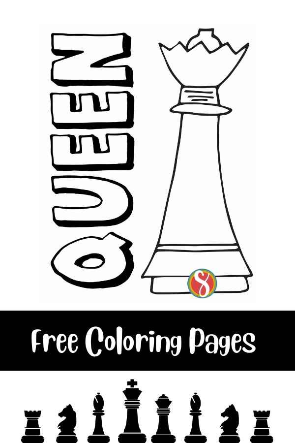 Free chess coloring pages â stevie doodles