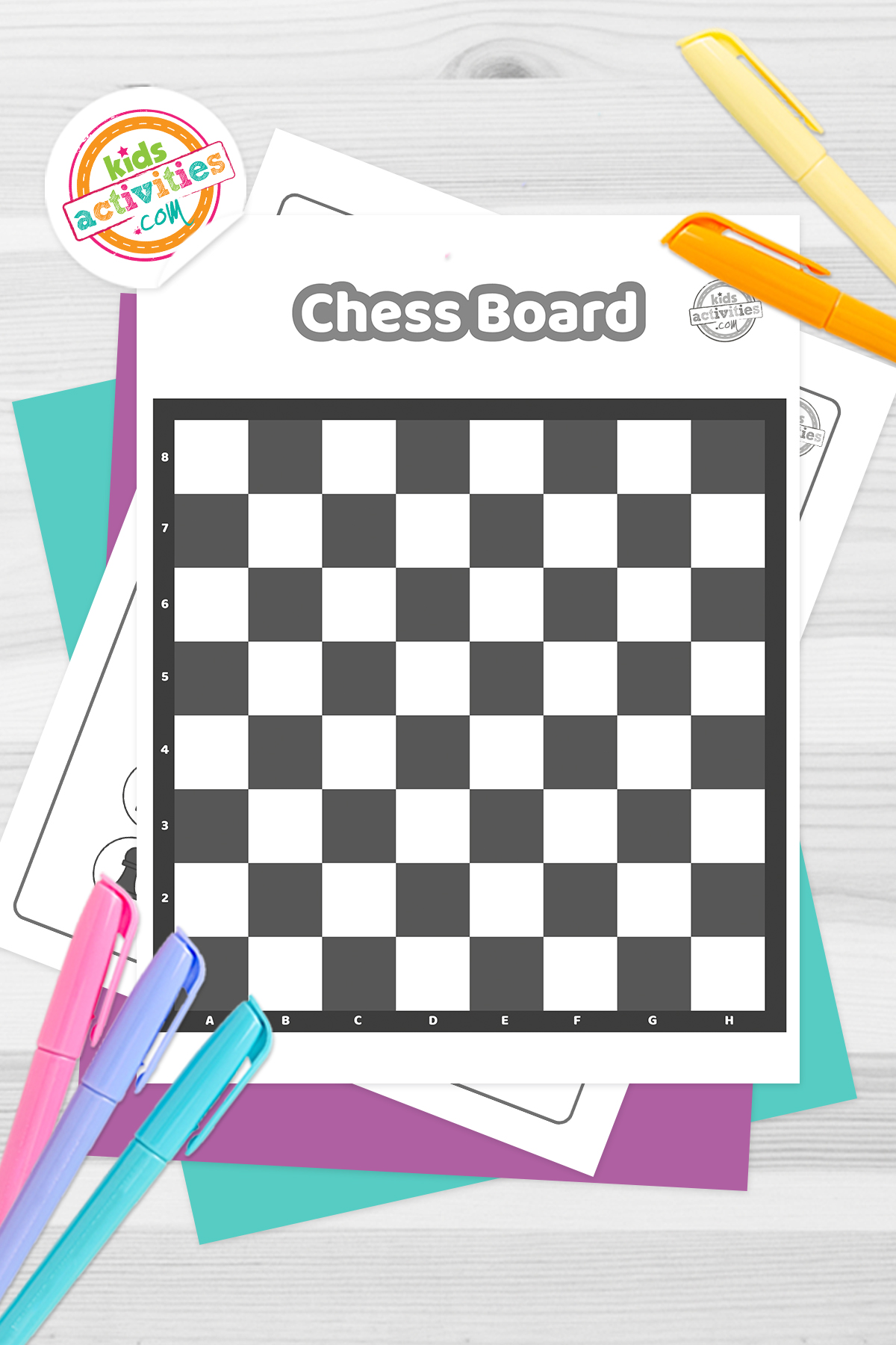 Free printable chess board and chess pieces kids activities blog