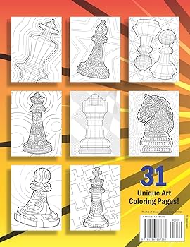 The art of chess coloring book de
