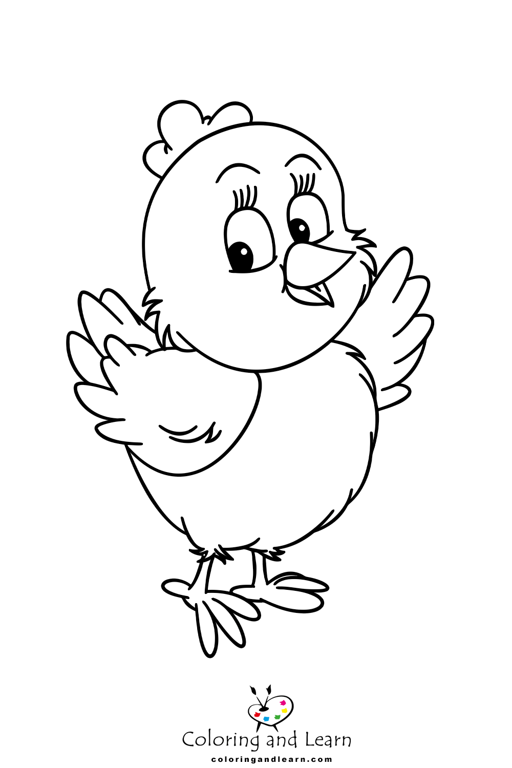 Chick coloring pages