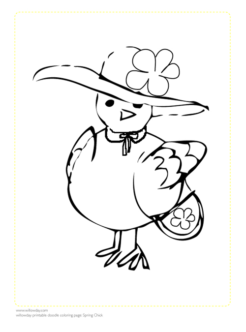 Bunny and chick coloring pages â