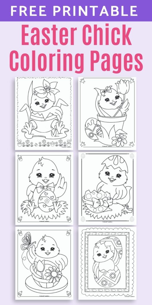 Free printable easter chick coloring pages for kids
