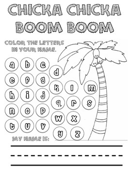Chicka chicka boom boom literacy and math activity by lauren desantis