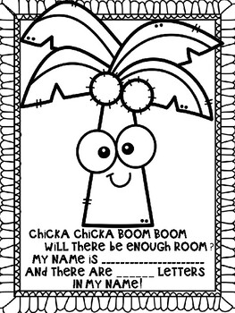 Chicka chicka boom boom name activity by exploring in prek tpt