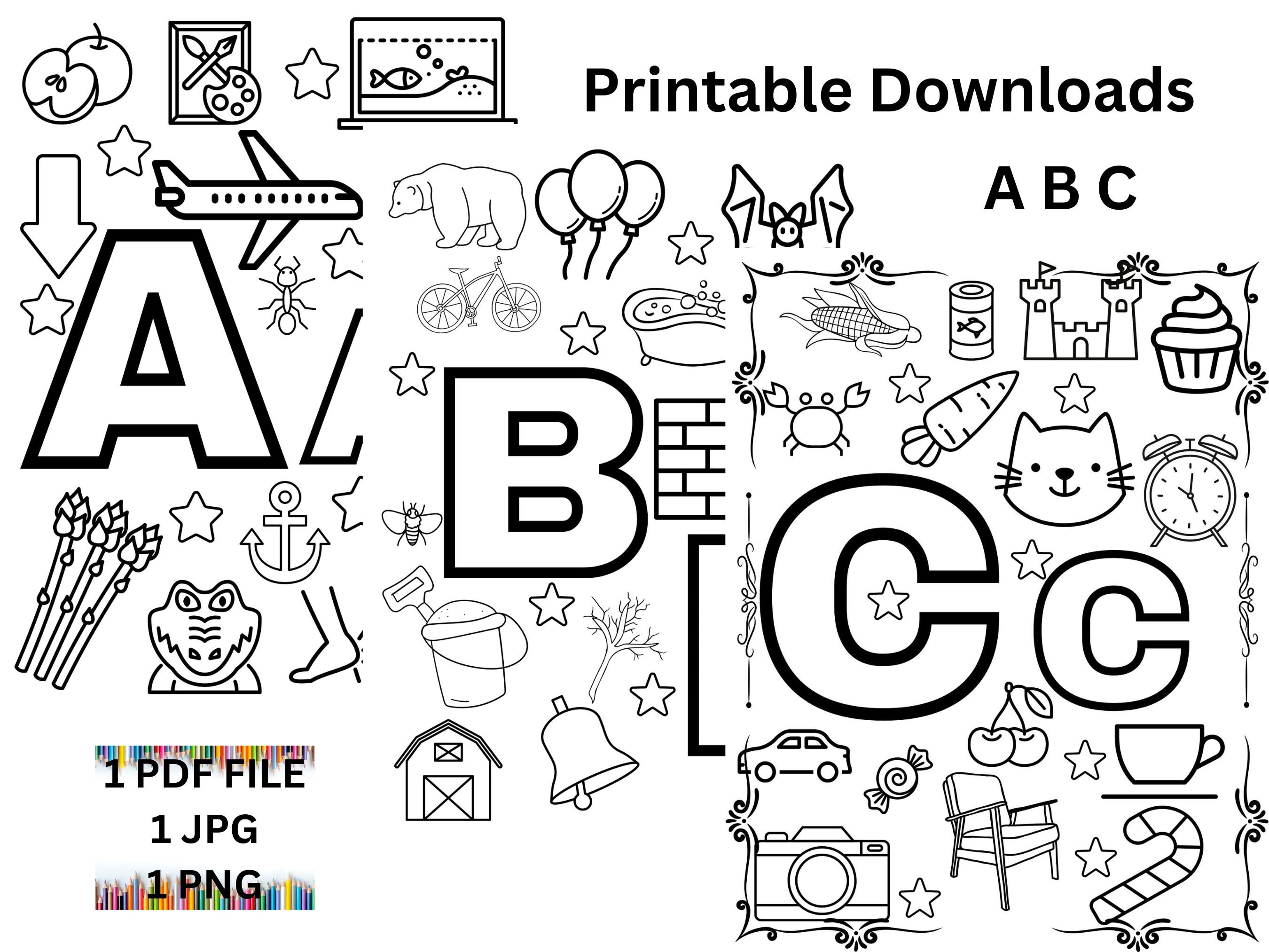 Alphabet coloring pages pre school letter a b c preschool kindergarten lots of fun pdf