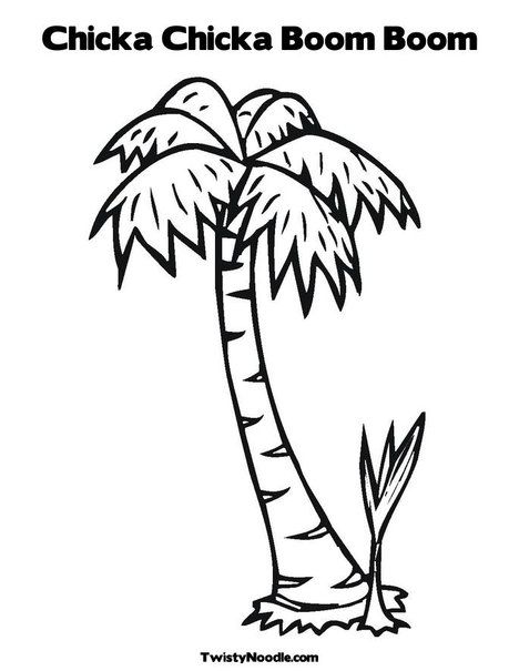 Chicka chicka boom boom coloring page tree coloring page chicka chicka coloring pages
