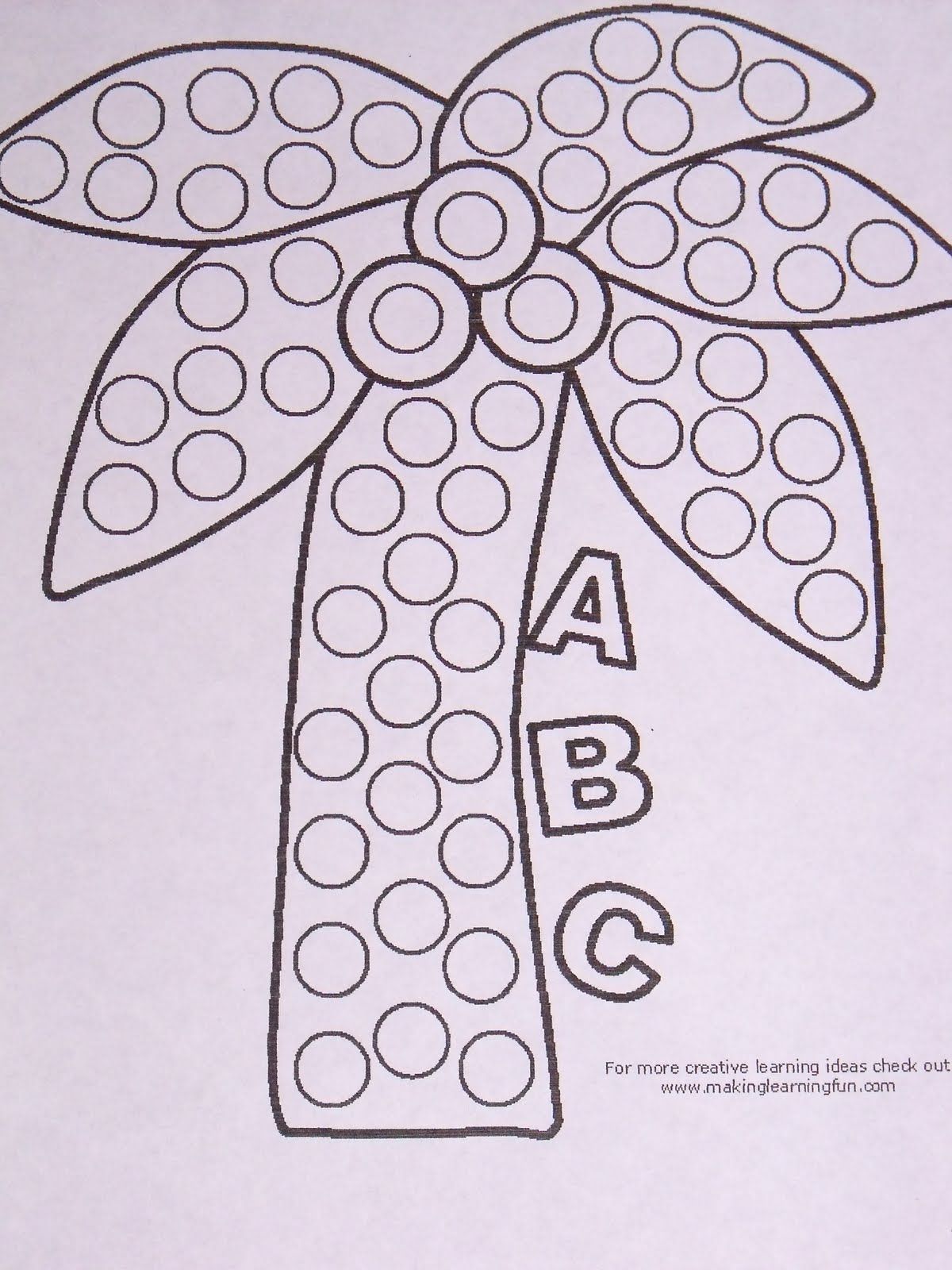 Chicka chicka boom boom coloring page