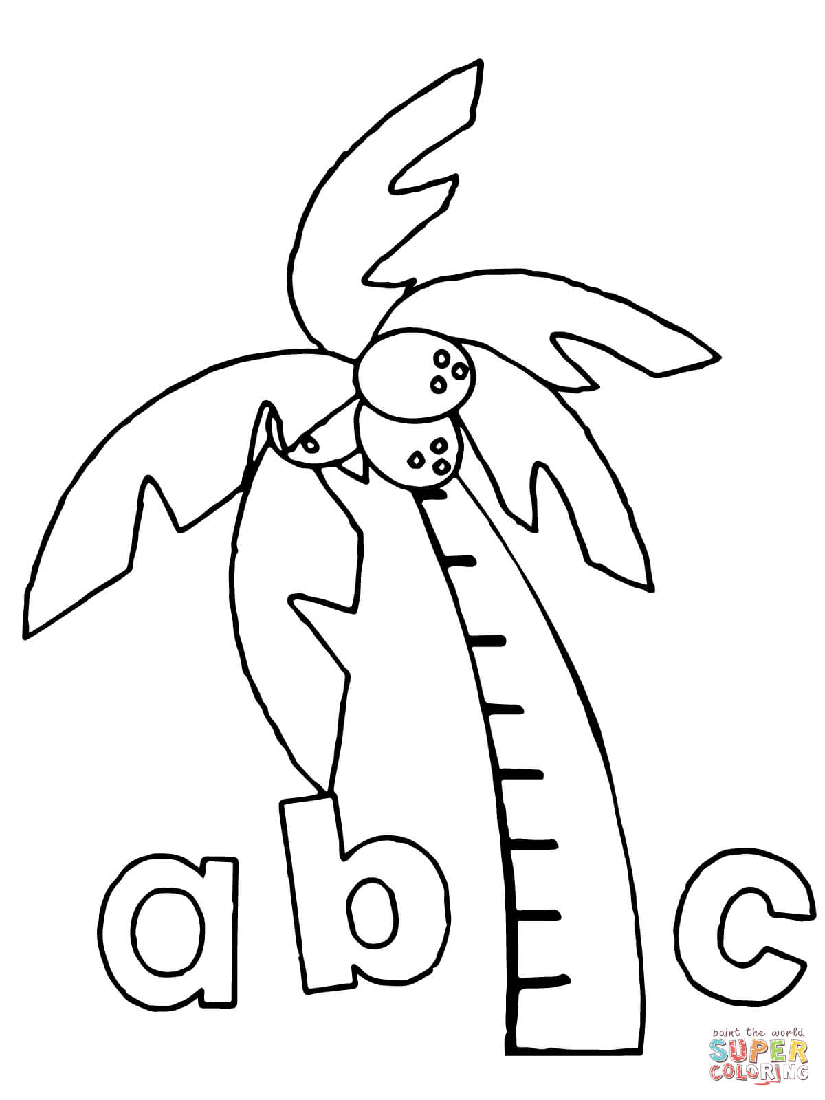 Chicka chicka boom boom abc coloring page free printable coloring pages