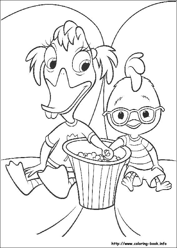 Chicken little coloring picture