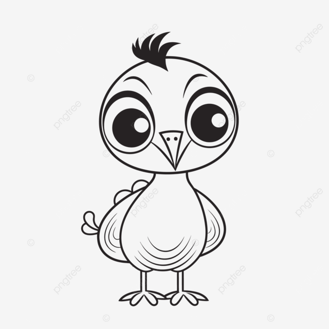Cute chicken coloring page cartoon printable outline sketch drawing vector peacock cartoon drawing peacock cartoon outline peacock cartoon sketch png and vector with transparent background for free download