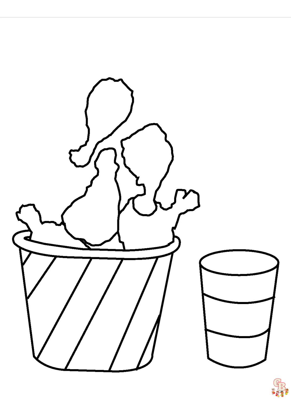 Enjoy fried chicken coloring pages printable for free
