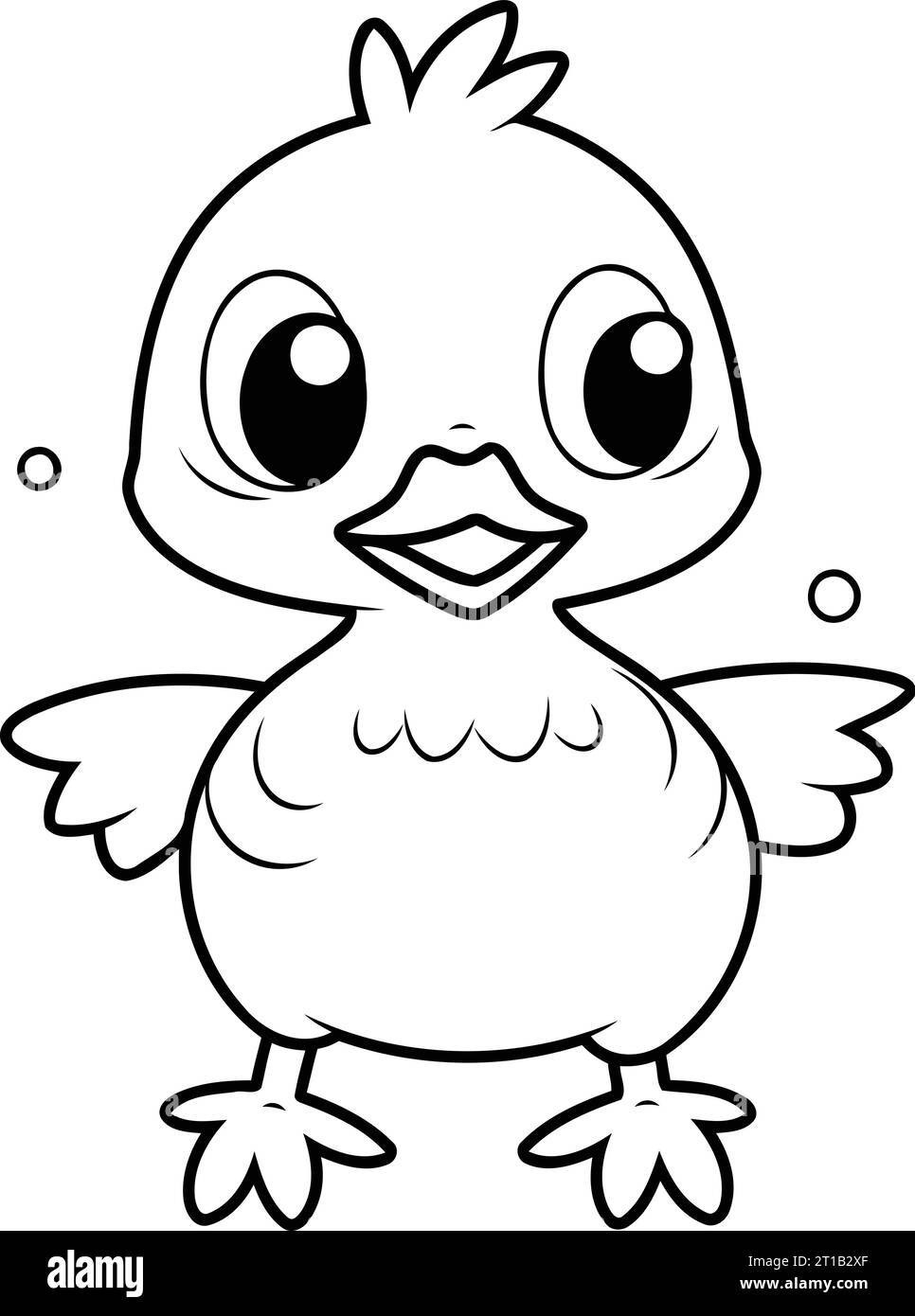 Cartoon chicken animal outline black and white stock photos images