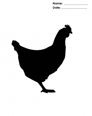 Chicken stencil template designs