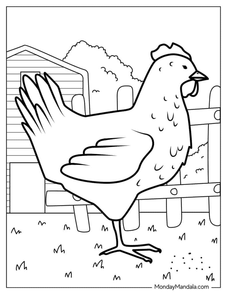 Farm coloring pages free pdf printables