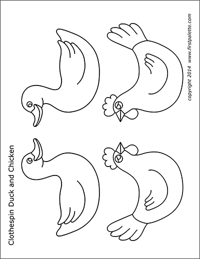 Clothespin farm animal templates free printable templates coloring pages