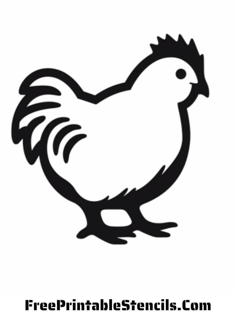 Free printable chicken stencils and silhouettes