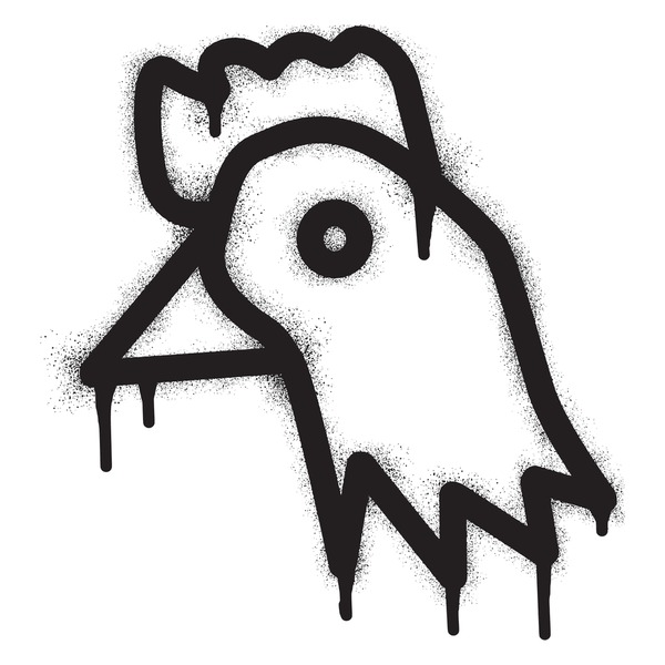 Hundred chicken stencil royalty