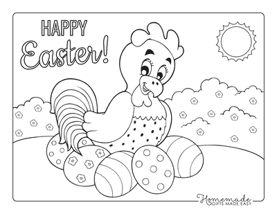 Easter egg coloring pages free printable templates