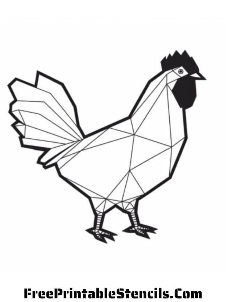 Free printable chicken stencils and silhouettes