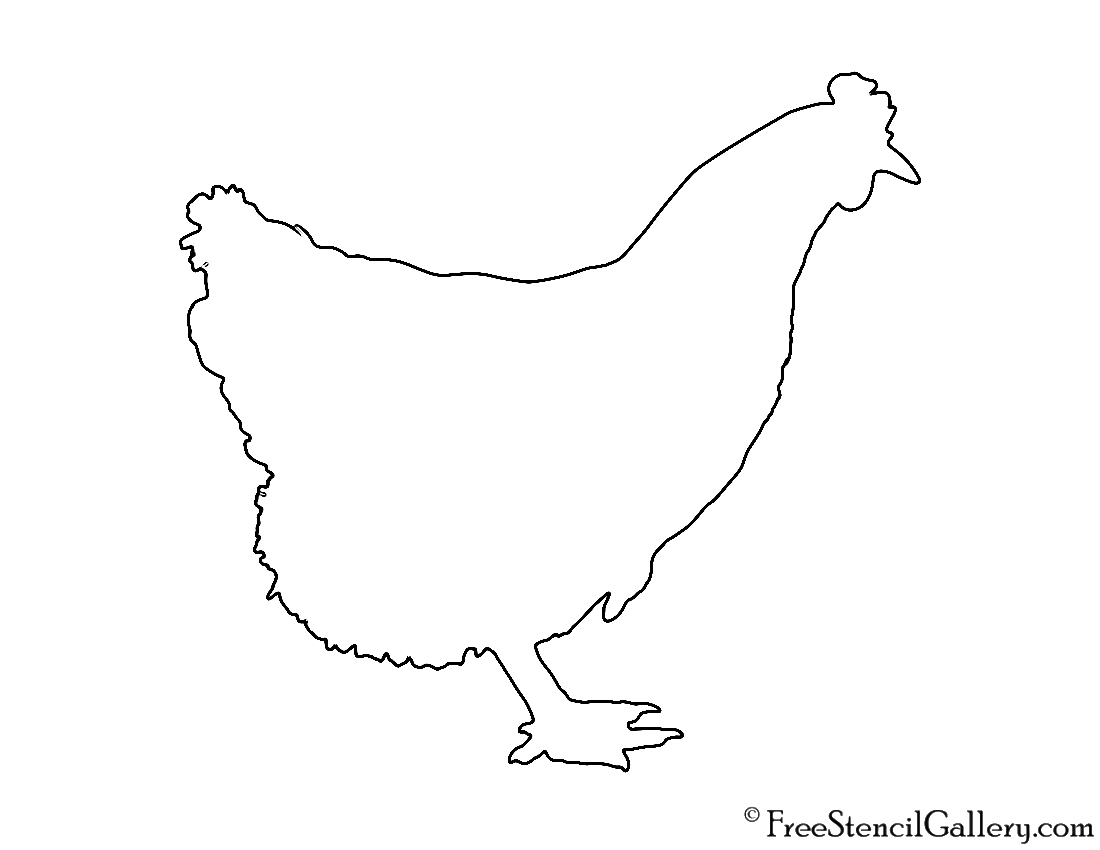 Chicken silhouette stencil free stencil gallery
