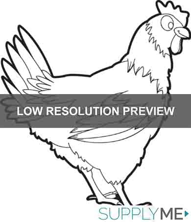 Printable chicken coloring page for kids â