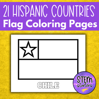 Hispanic heritage flag coloring pages for countries by stem starters