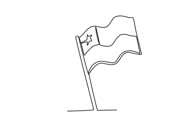 Premium vector illustration of the flag of chile fiestas patrias chile