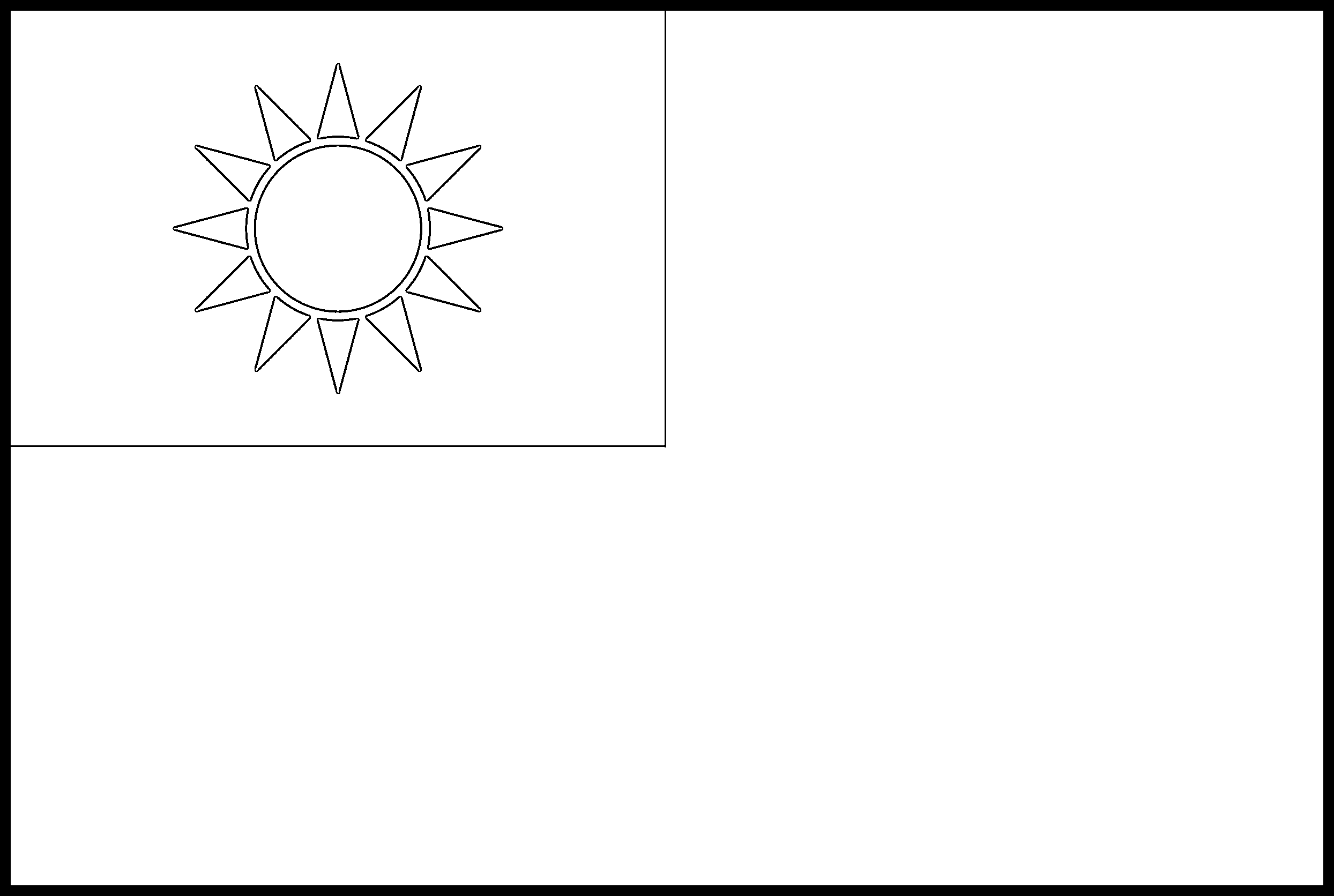 Republic of china flag colouring page â flags web